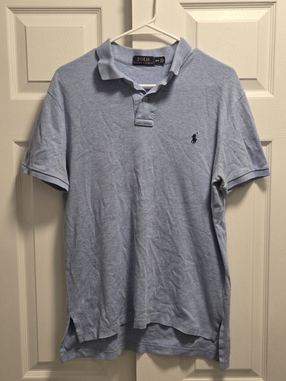 (5/$25) Polo Ralph Lauren Light Blue Short-Sleeve Polo Shirt Size Medium